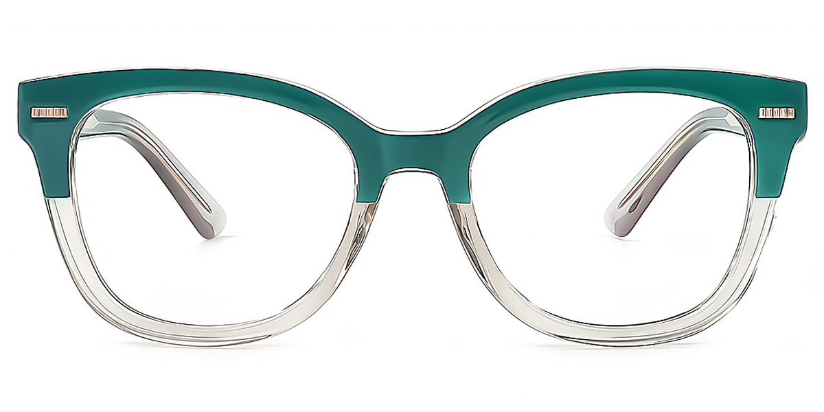 Green Rectangle Chic Acetate Eyeglasses