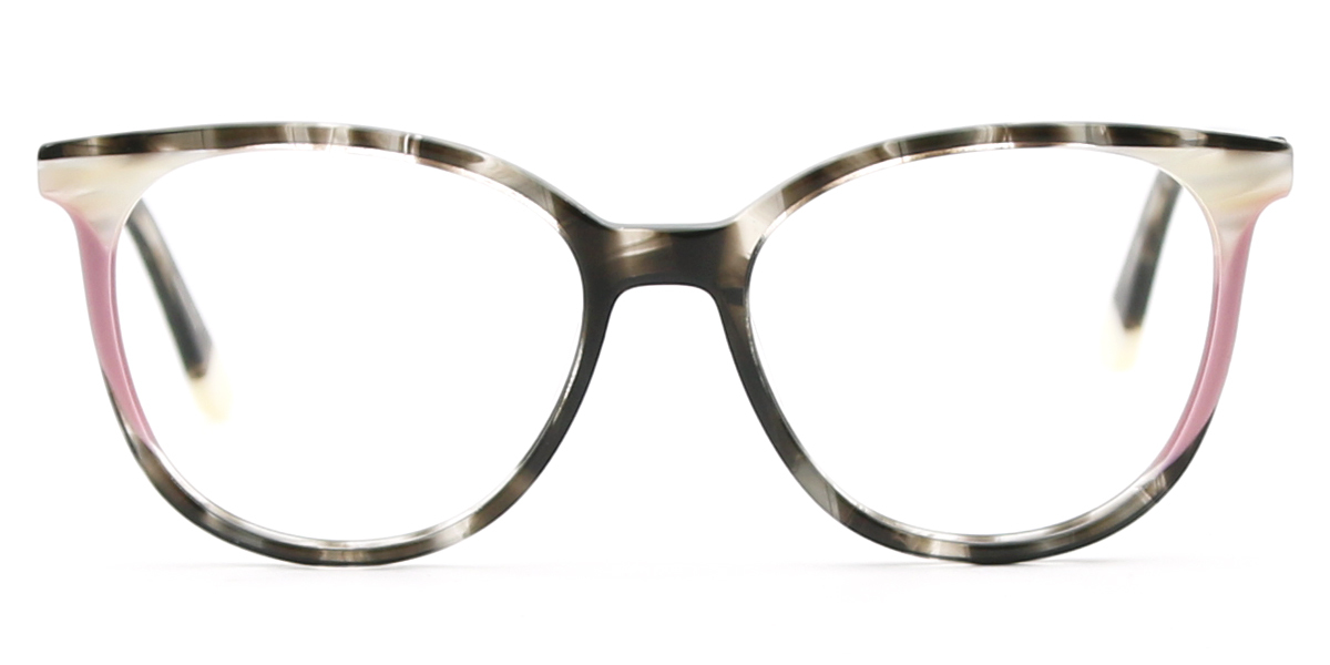 Pink Oval Modish Horn Acetate Eyeglasses
