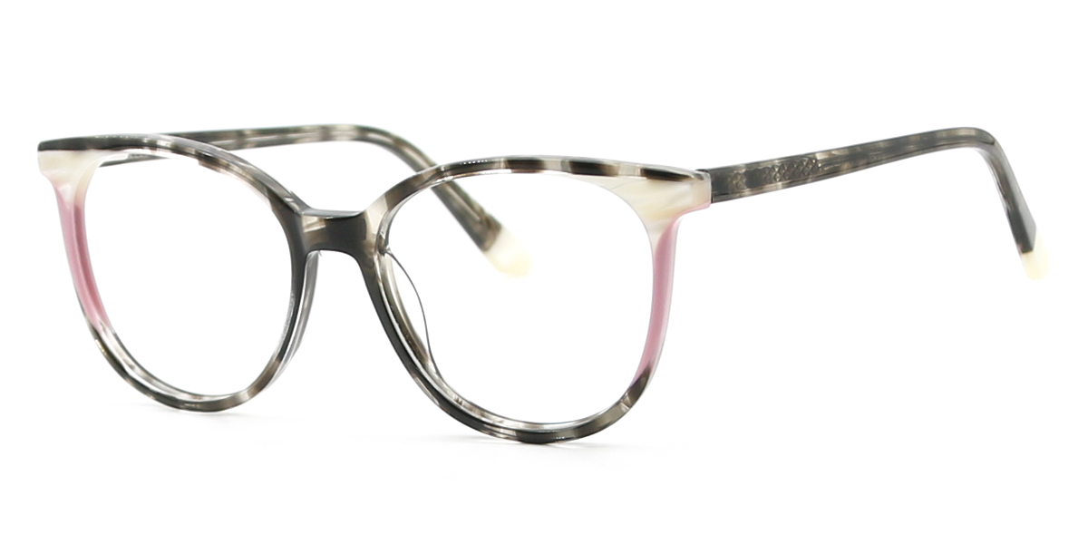 Pink Oval Modish Horn Acetate Eyeglasses