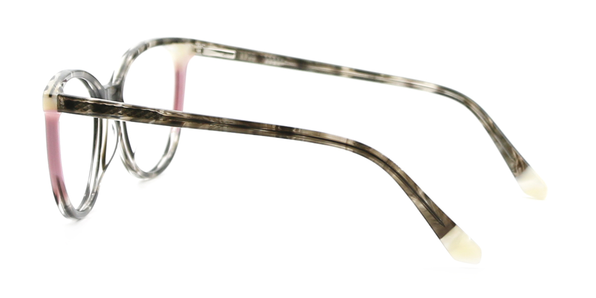 Pink Oval Modish Horn Acetate Eyeglasses
