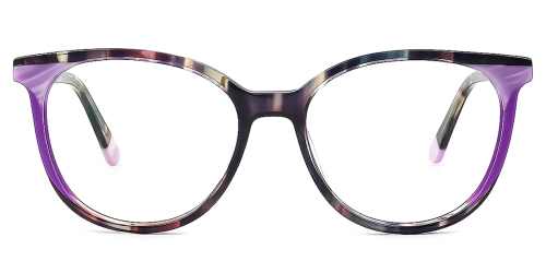Brown Oval Gorgeous Unique Full-rim Acetate Medium Glasses for female