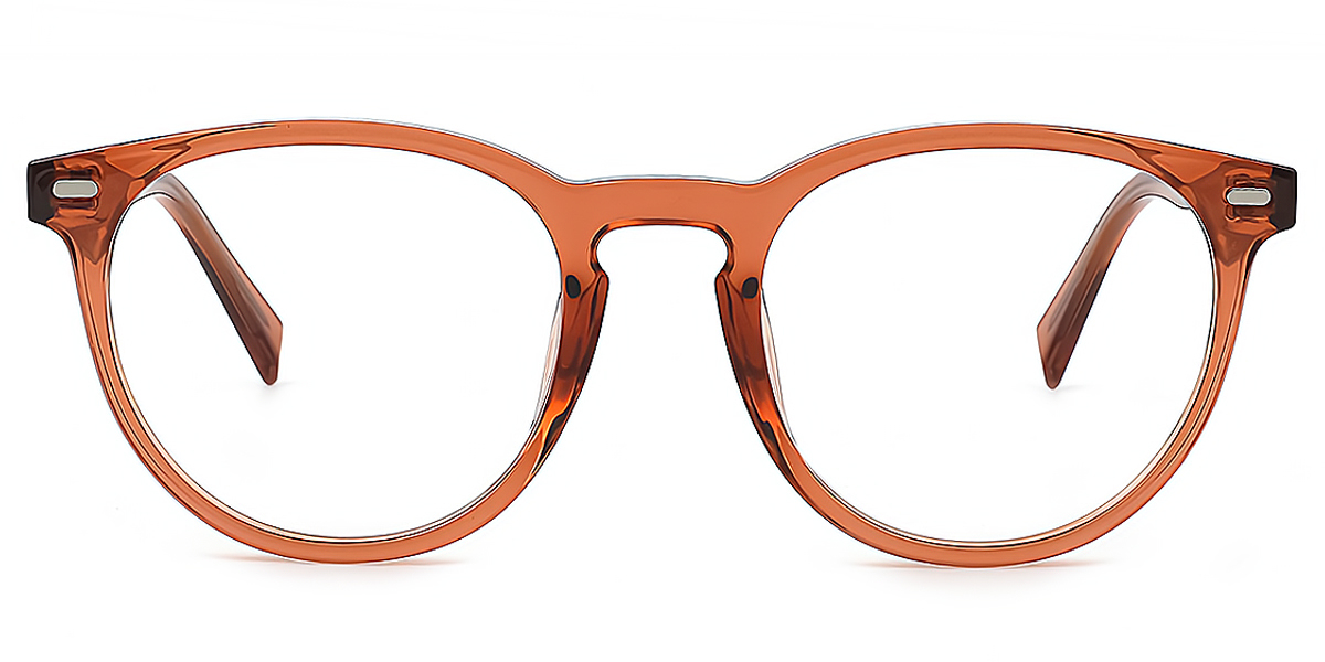 Brown Oval Simple TR90 Eyeglasses