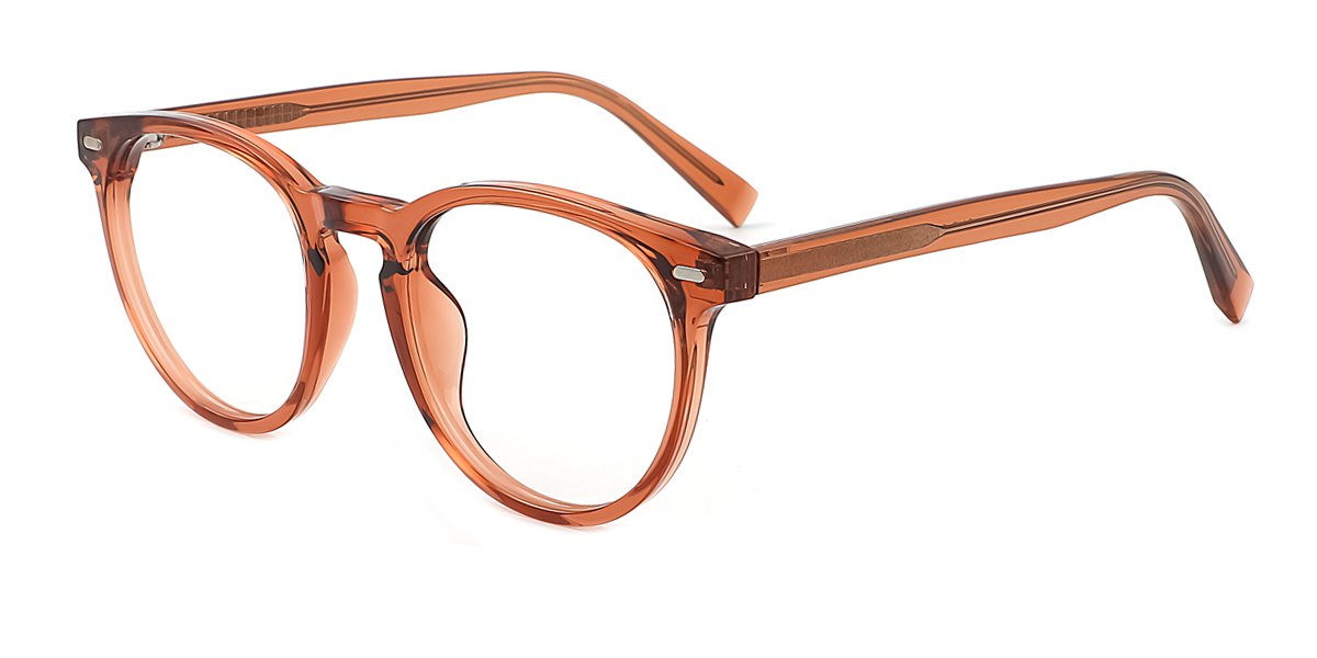 Brown Oval Simple TR90 Eyeglasses