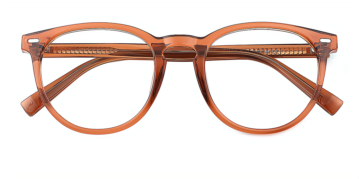 Brown Oval Simple TR90 Eyeglasses