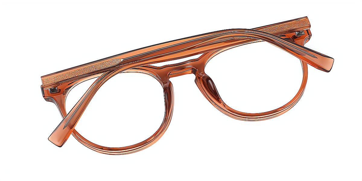 Brown Oval Simple TR90 Eyeglasses