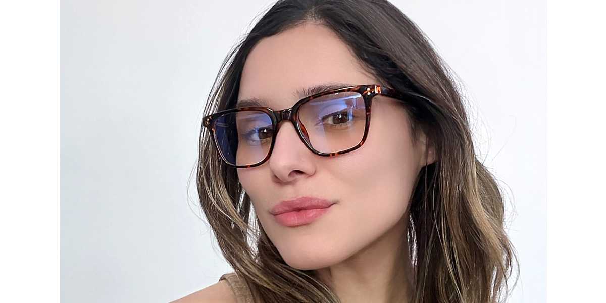 Tortoise Rectangle Classic TR90 Eyeglasses