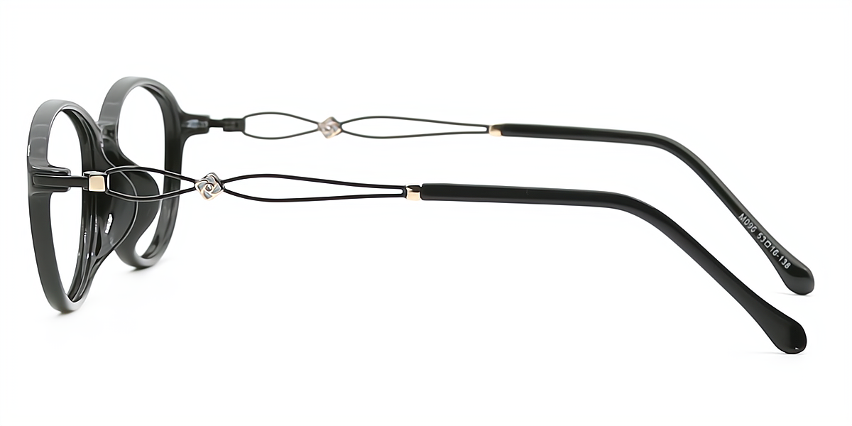 Black Oval Classic TR90 Eyeglasses