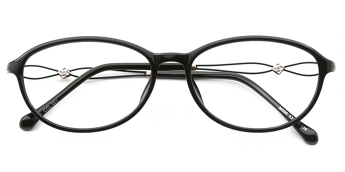 Black Oval Classic TR90 Eyeglasses