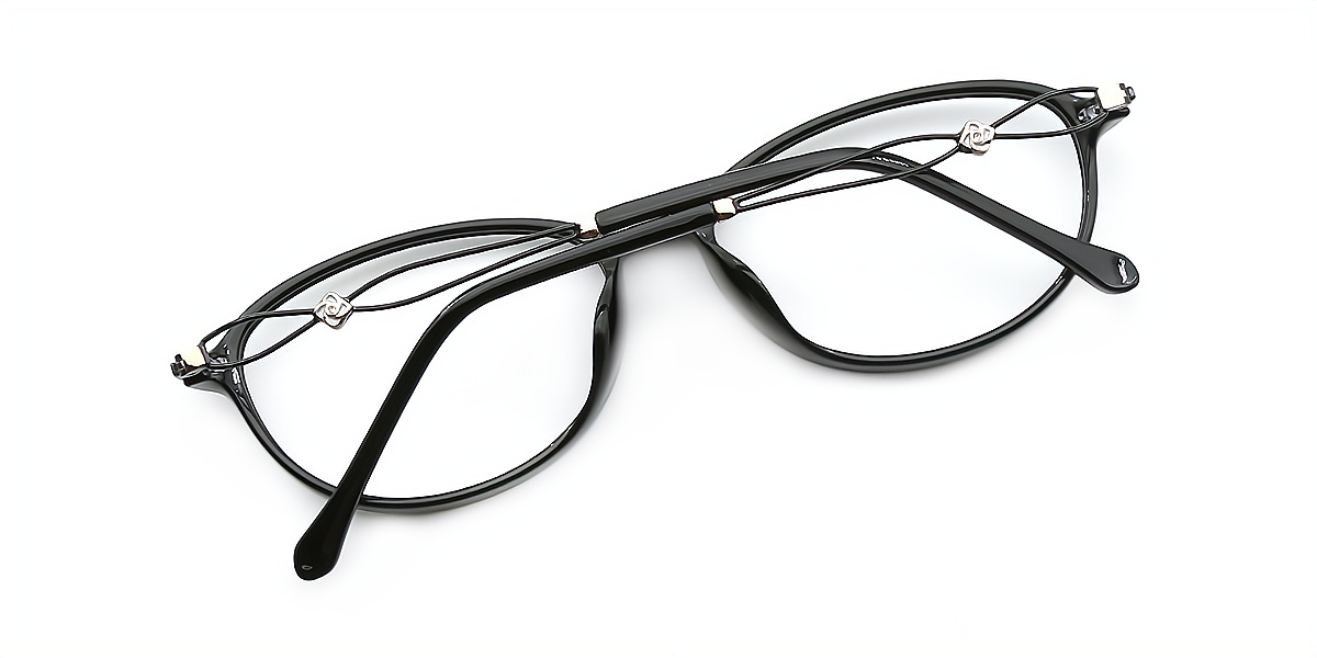 Black Oval Classic TR90 Eyeglasses