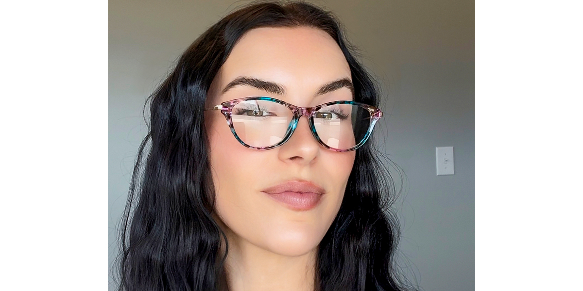 Floral Cat Eye Exquisite Mixed Materials Eyeglasses