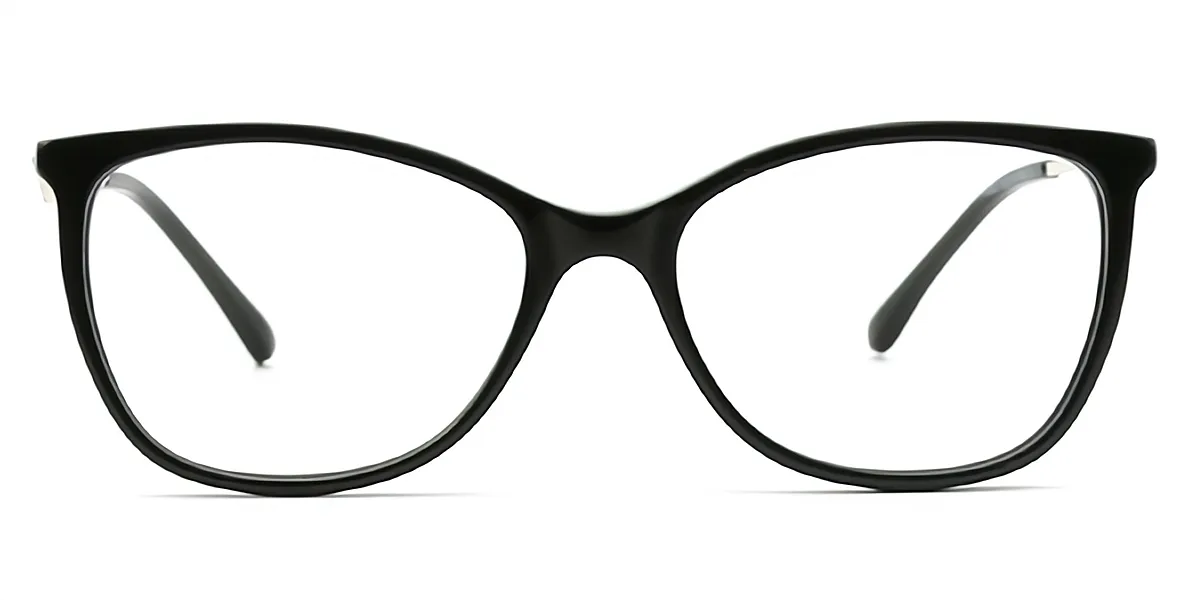 Black Rectangle Chic TR90 Eyeglasses