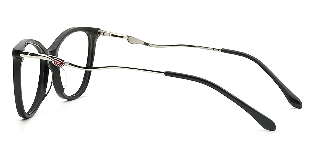 Black Rectangle Chic TR90 Eyeglasses