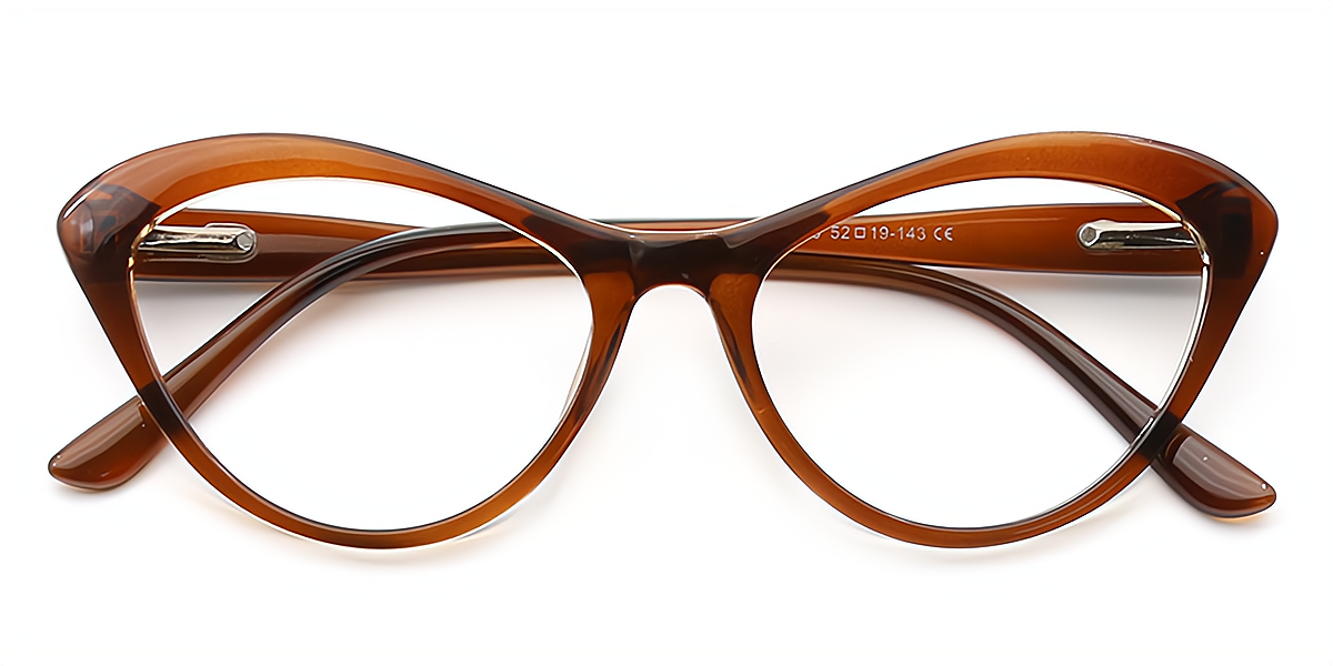 Brown Cat Eye Classic TR90 Eyeglasses