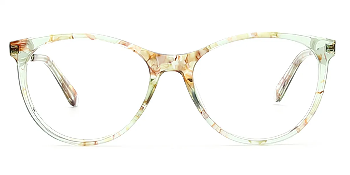Mix Oval Exquisite Horn Acetate Eyeglasses
