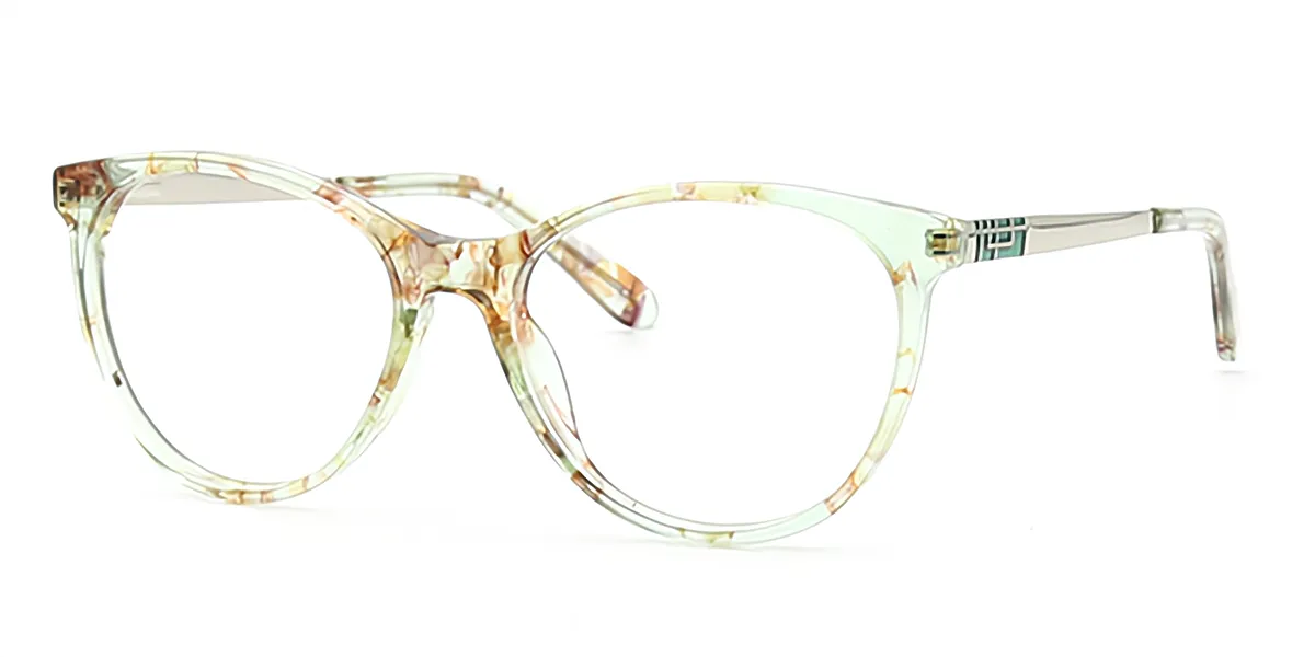 Mix Oval Exquisite Horn Acetate Eyeglasses