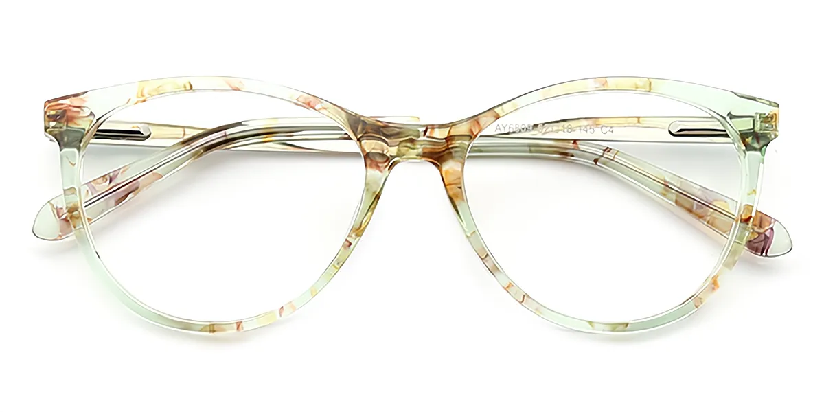 Mix Oval Exquisite Horn Acetate Eyeglasses