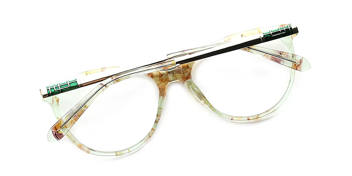 Mix Oval Exquisite Horn Acetate Eyeglasses