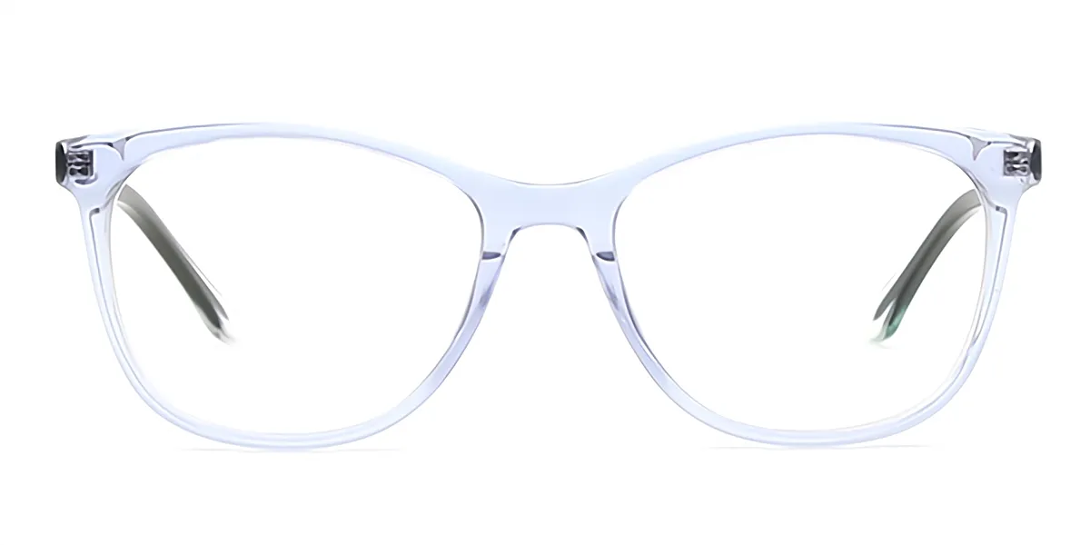 Blue Oval Exquisite Horn Acetate Eyeglasses