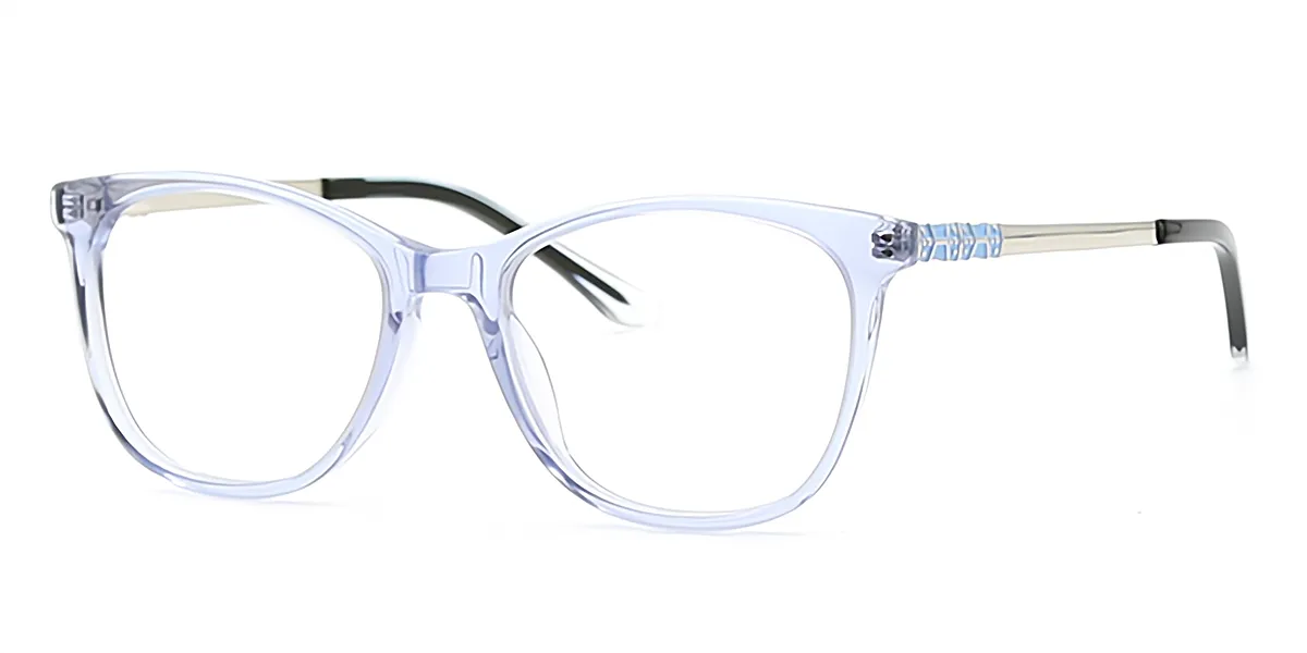Blue Oval Exquisite Horn Acetate Eyeglasses