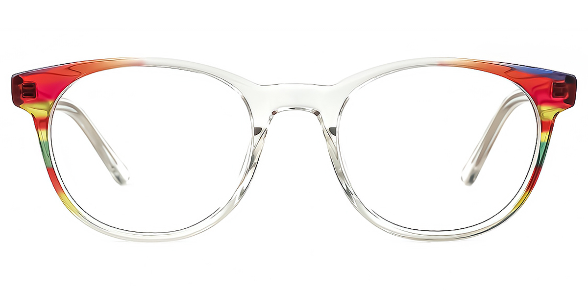 Clear Oval Exquisite Horn Acetate Eyeglasses