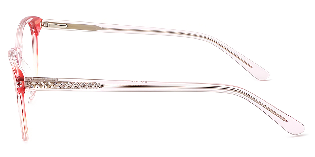Pink Oval Exquisite Horn Acetate Eyeglasses