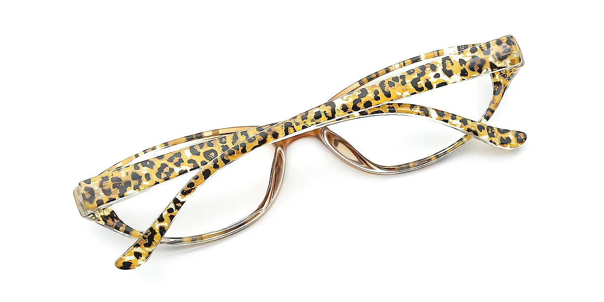 Tortoise Oval Retro Plastic Eyeglasses