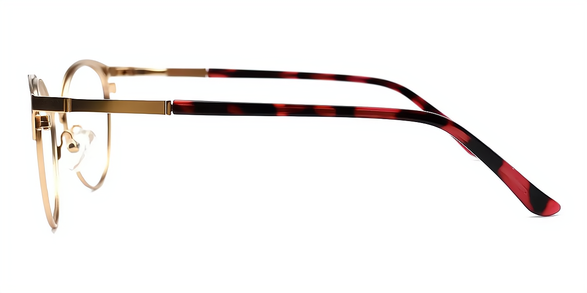 Red Mix Cat Eye Unique Metal Eyeglasses