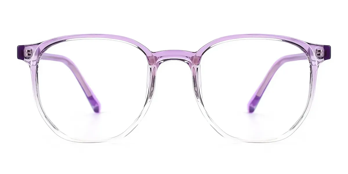Purple Gradient Oval Simple Exquisite TR90 Eyeglasses