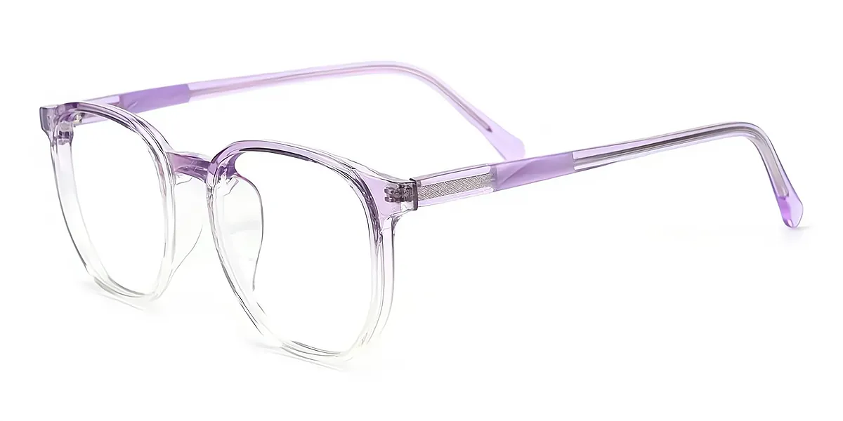 Purple Gradient Oval Simple Exquisite TR90 Eyeglasses