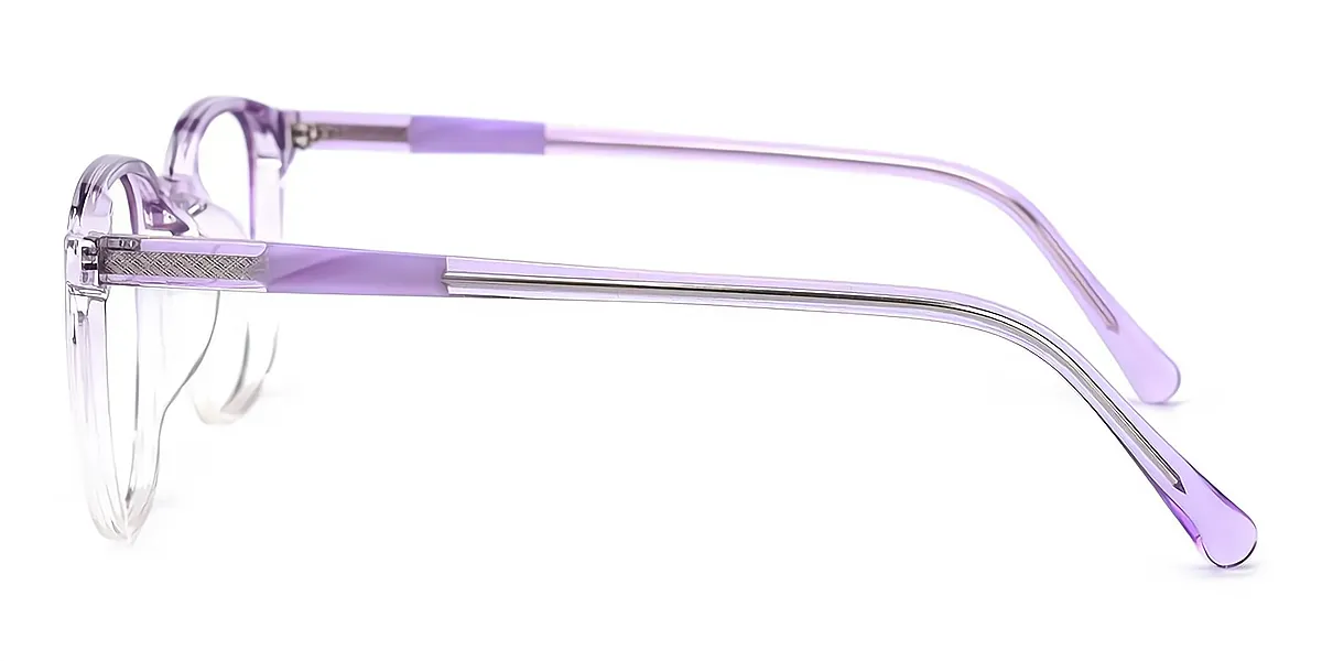 Purple Gradient Oval Simple Exquisite TR90 Eyeglasses