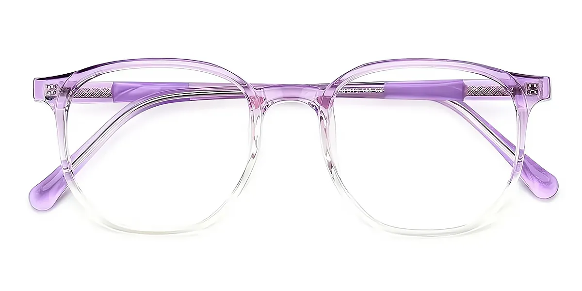 Purple Gradient Oval Simple Exquisite TR90 Eyeglasses