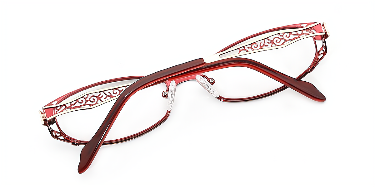 Teela Purple Oval Exquisite Metal Eyeglasses | Muukal.com