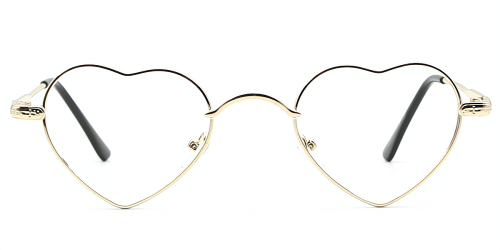 Heart Gold Eyeglasses