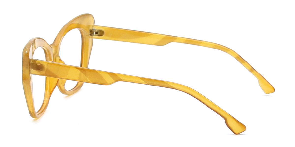 Yellow Butterfly Unique Plastic Eyeglasses