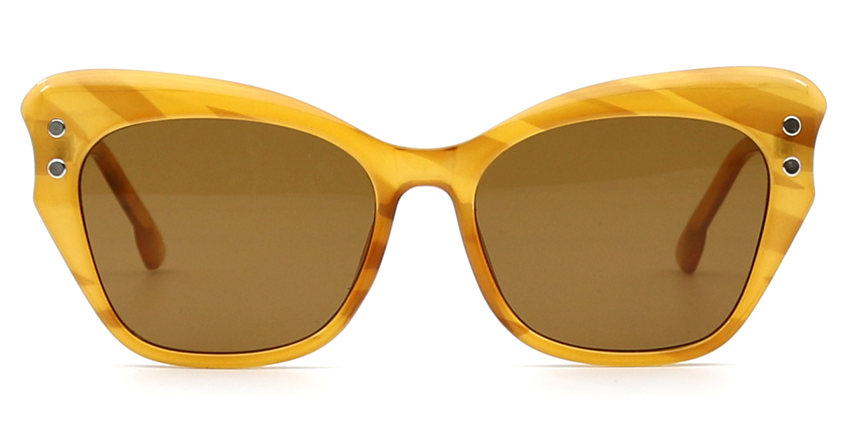 Yellow Butterfly Unique Plastic Eyeglasses