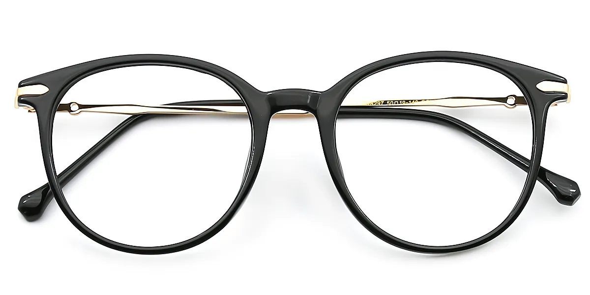 Black Oval Classic TR90 Eyeglasses