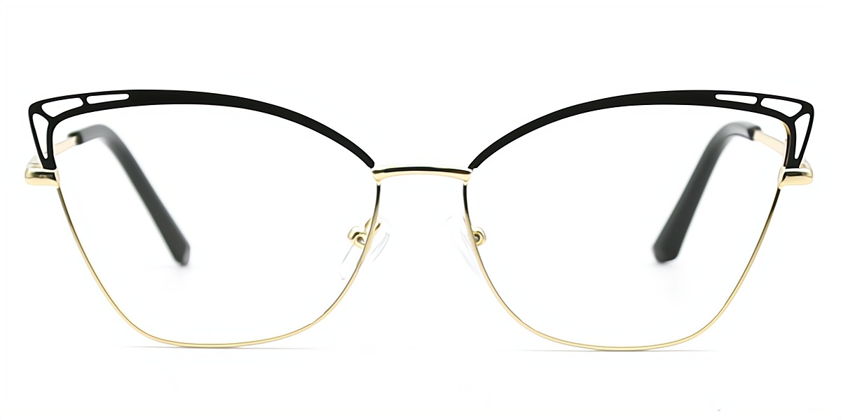 Albee Green Cat Eye Exquisite Metal Eyeglasses | Muukal.com