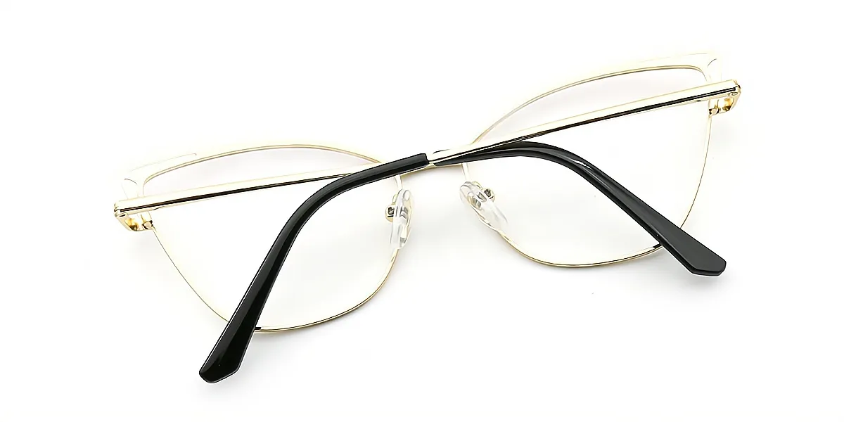 Pink Cat Eye Exquisite Metal Eyeglasses