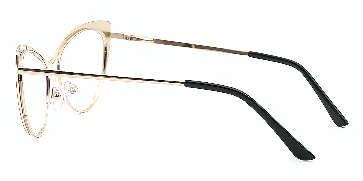 Red Cat Eye Unique Metal Eyeglasses