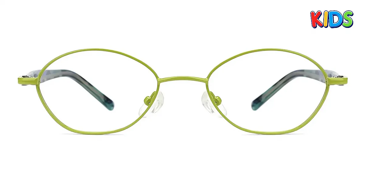 Green Oval Simple Exquisite Metal Eyeglasses