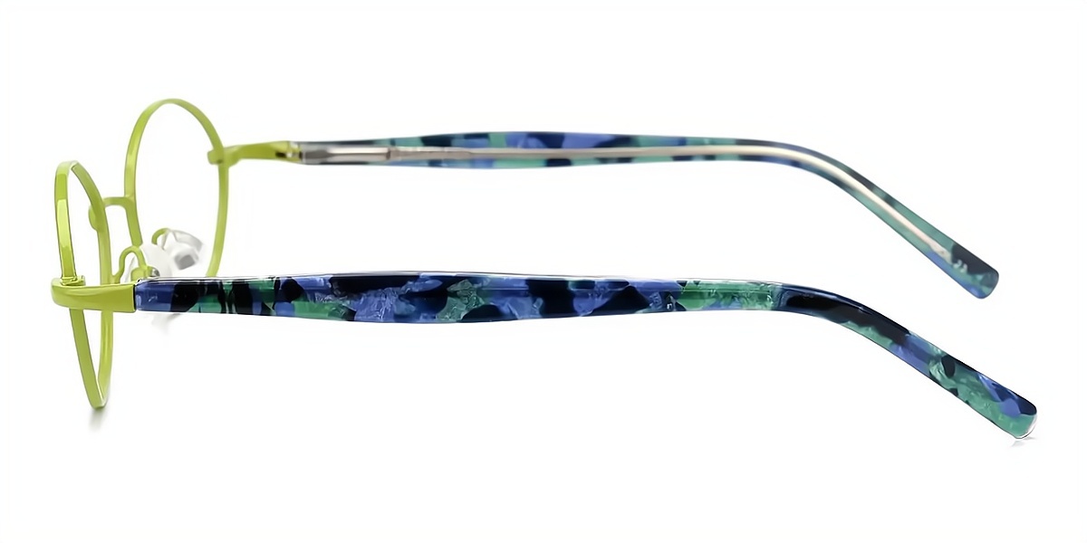 Green Oval Simple Exquisite Metal Eyeglasses