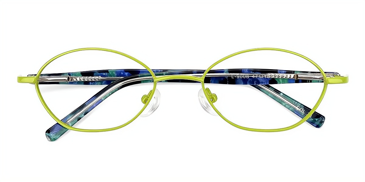 Green Oval Simple Exquisite Metal Eyeglasses