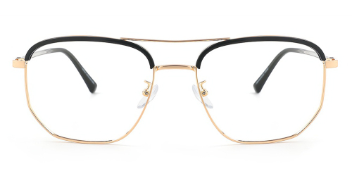 Gold Irregular Business Retro Unique Full-rim Metal Large Glasses