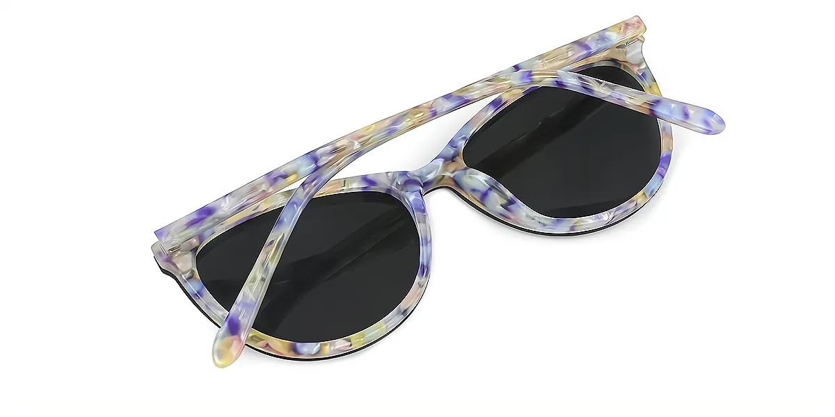 Floral Cat Eye Chic Sun-clip TR90 Eyeglasses