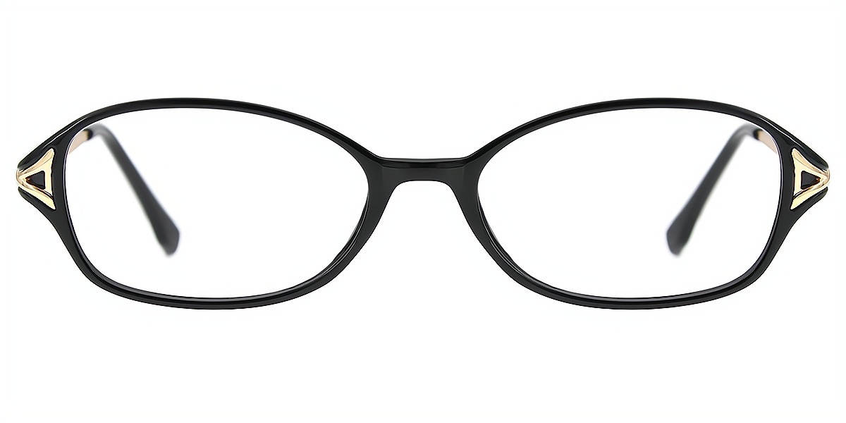 Black Oval Exquisite TR90 Eyeglasses