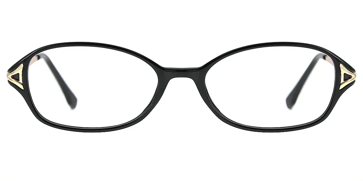 Black Oval Exquisite TR90 Eyeglasses