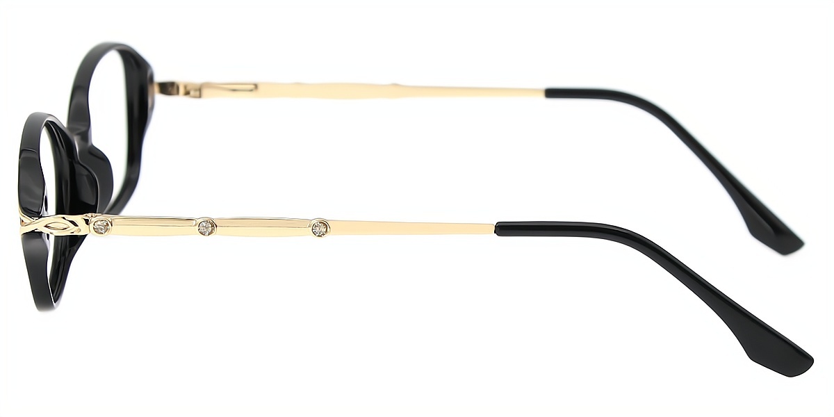 Black Oval Exquisite TR90 Eyeglasses