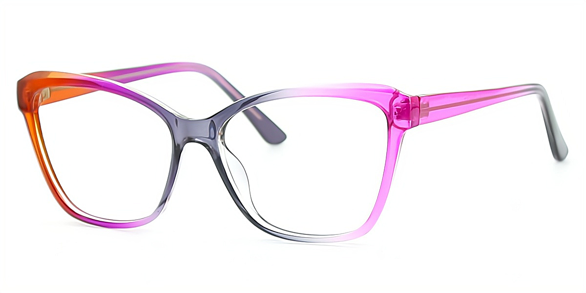 Orange Purple Butterfly Unique TR90 Eyeglasses