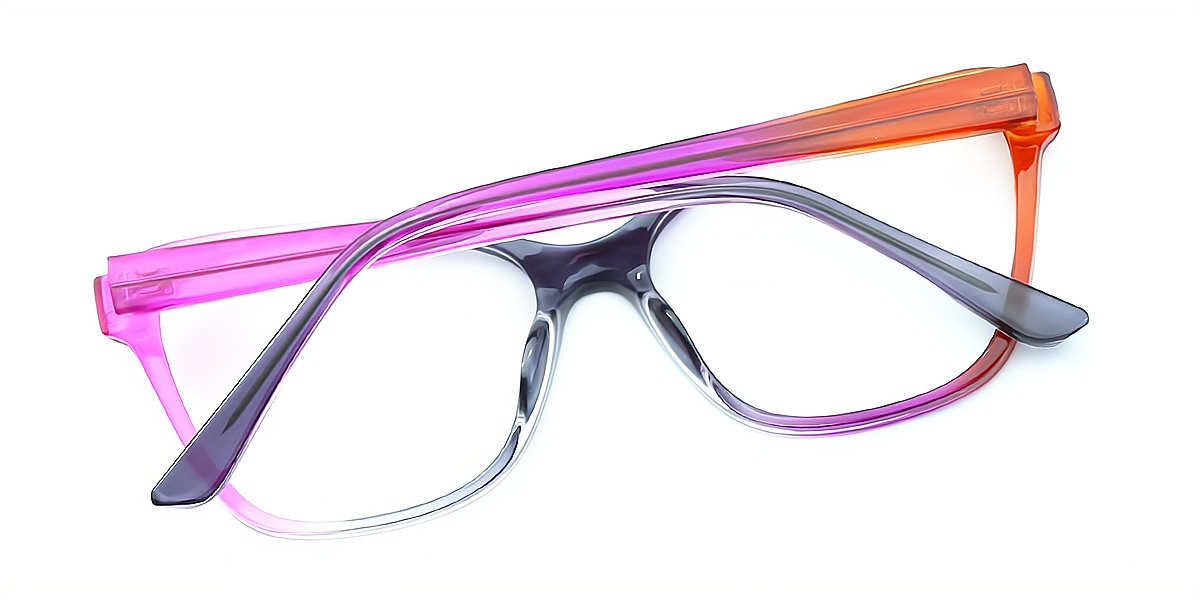 Orange Purple Butterfly Unique TR90 Eyeglasses