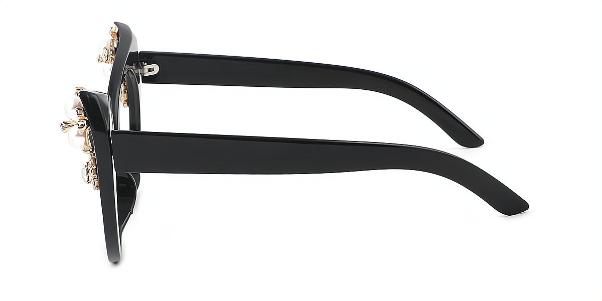 Black Cat Eye Modish Plastic Eyeglasses